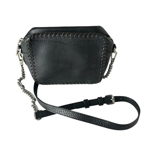 Rebecca Minkoff Chase Leather Crossbody Bag Black - Picture 1 of 3